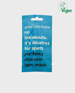 no breakouts it's alcatraz for spots purifying charcoal face mask 15ml