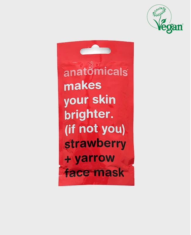 makes your skin brighter (if not you) strawberry & yarrow brightening face mask 15ml