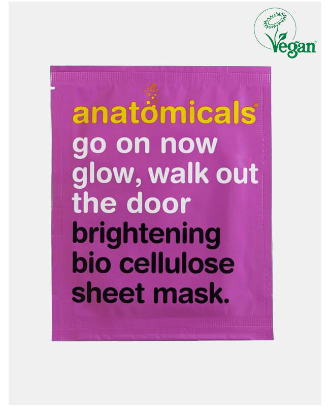 go on now glow, walk out the door brightening bio cellulose sheet mask 23g