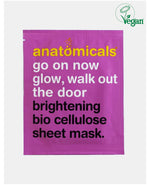 go on now glow, walk out the door brightening bio cellulose sheet mask 23g