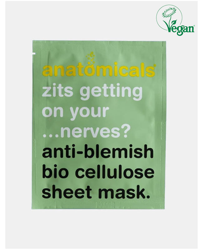 zits getting on your ... nerves? anti-blemish bio cellulose sheet mask 23g