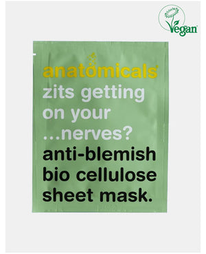 zits getting on your ... nerves? anti-blemish bio cellulose sheet mask 23g